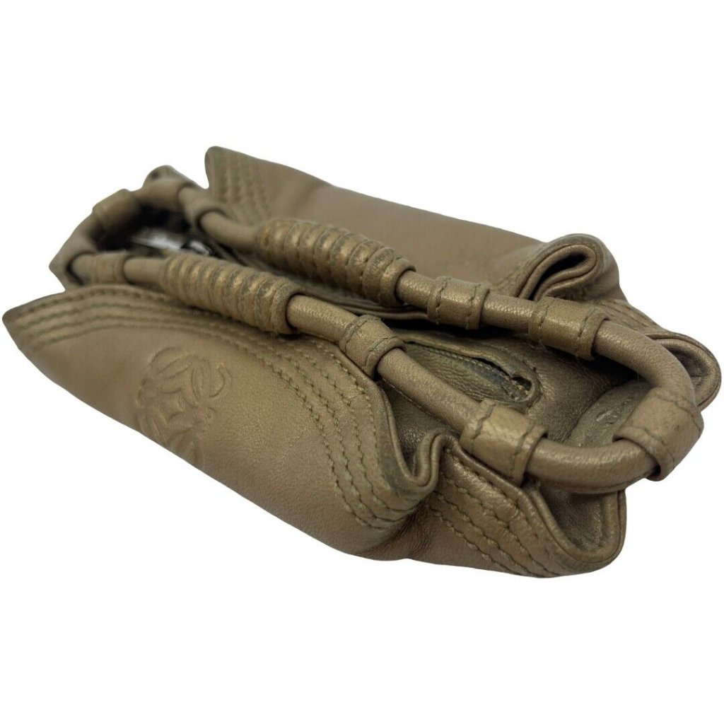 Authentic Loewe Nappa Aire Coin Purse Beige Leather